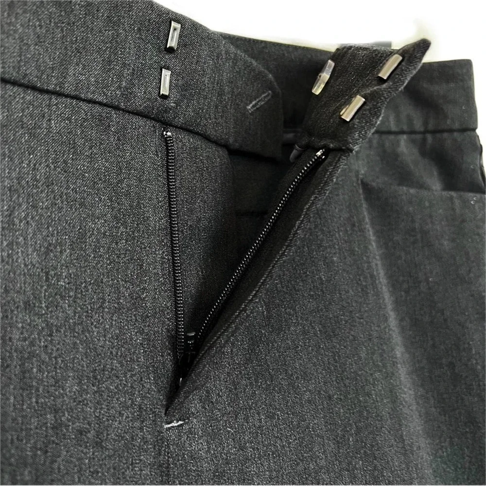 NWT Ecru Charcoal Grey Skinny Beck Power Stretch Trouser Pants Size 12